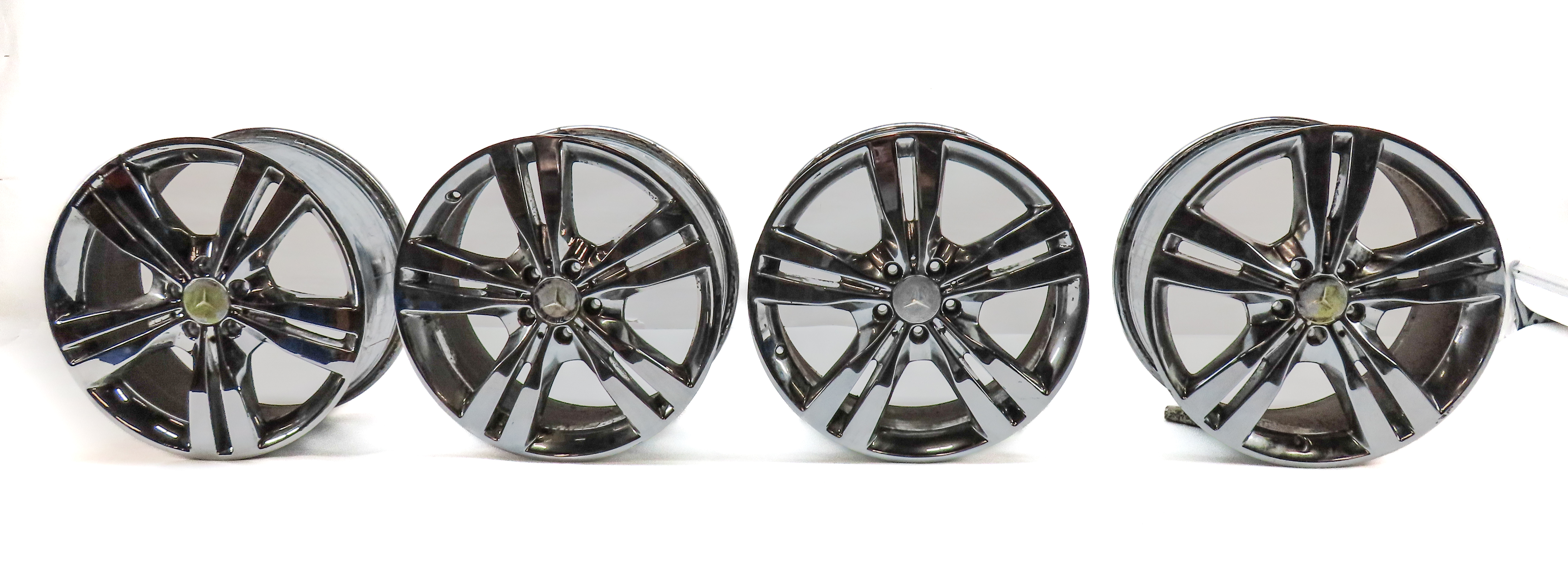 2012-2014 MERCEDES ML350 (W166) 19x8 5 DOUBLE SPOKE ALUMINUM WHEEL RIM SET-4 — exact item pictured